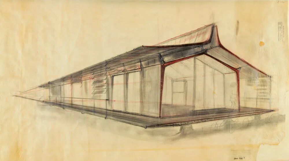 Jean Prouvé, Casa Tropique, tipus B, 1949. Col·lecció Centre Pompidou, París, Musée national d’art moderne-Centre de création industrielle. Donació de la Família Prouvé © Jean Prouvé, VEGAP, Barcelona, 2021.