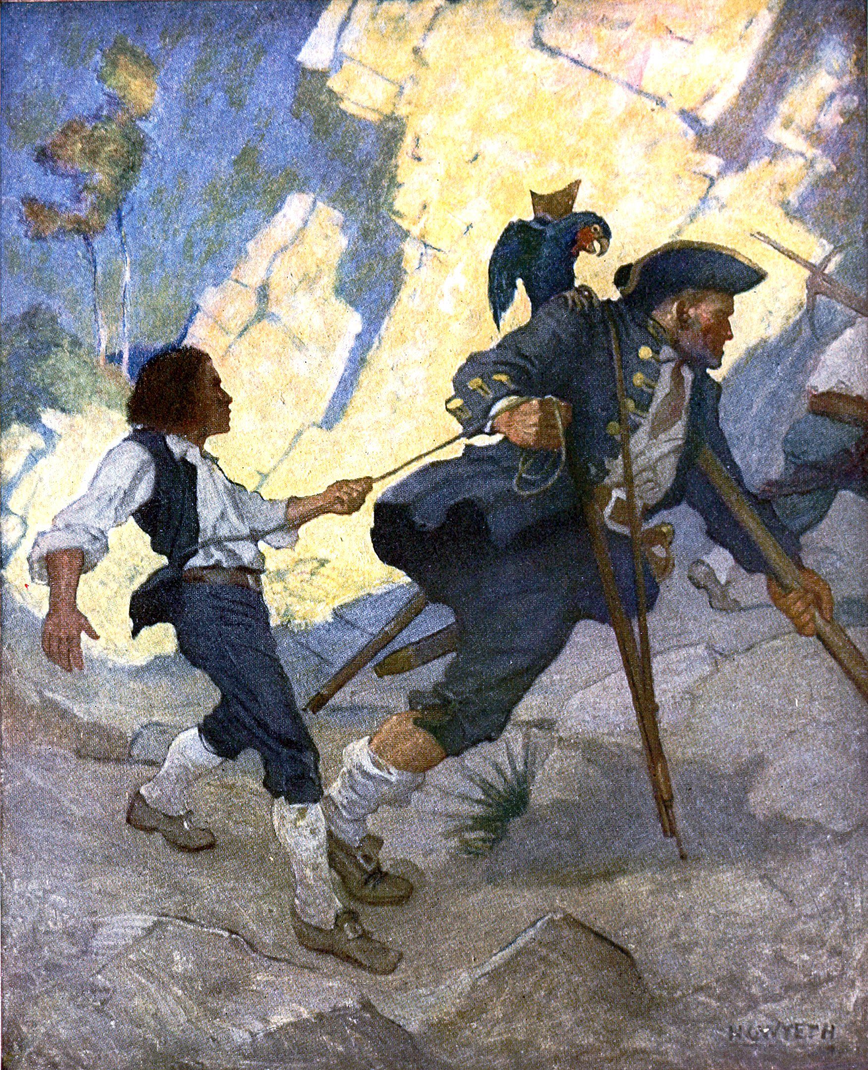 Il·lustració de N. C. Wyeth de l'edició de L'illa del tresor de 1911.