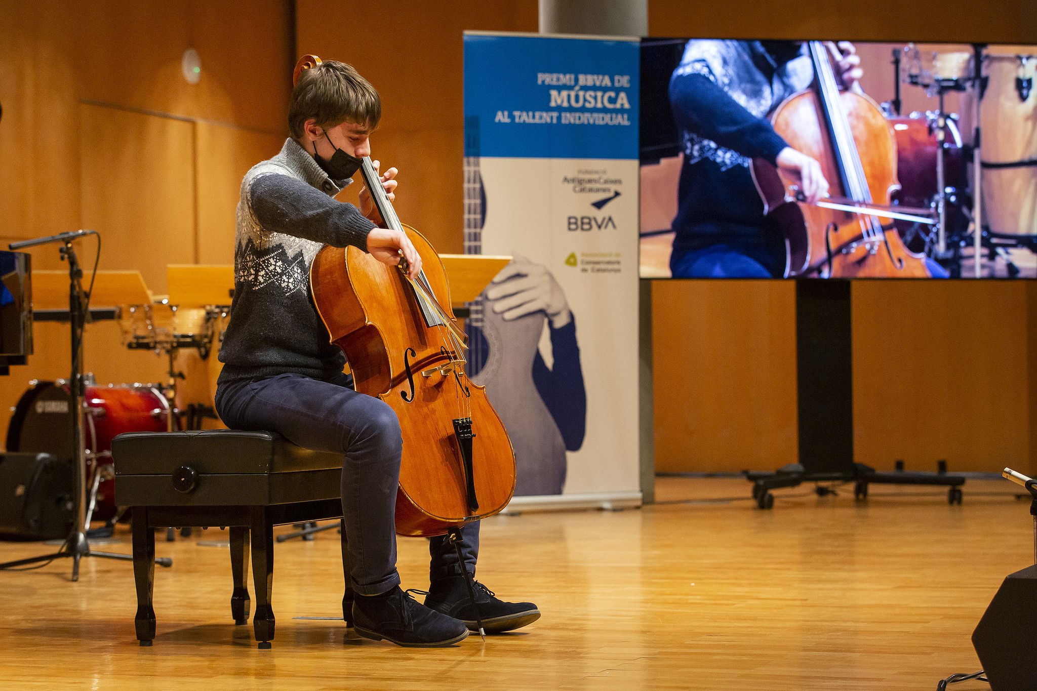 Guillem Gironès, Premi BBVA de Música al Talent Individual – Categoria Aleví. Foto: Fundació Antigues Caixes Catalanes
