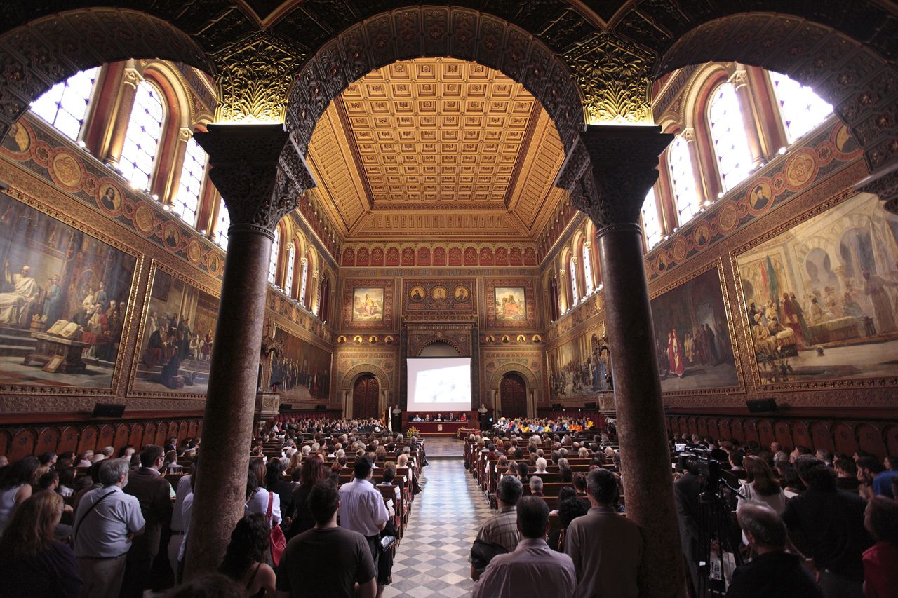 El Paranimf de l'Edifici Històric acollirà l'acte d'inauguració del curs acadèmic 2022-2023 de la universitat de Barcelona. Foto: Universitat de Barcelona