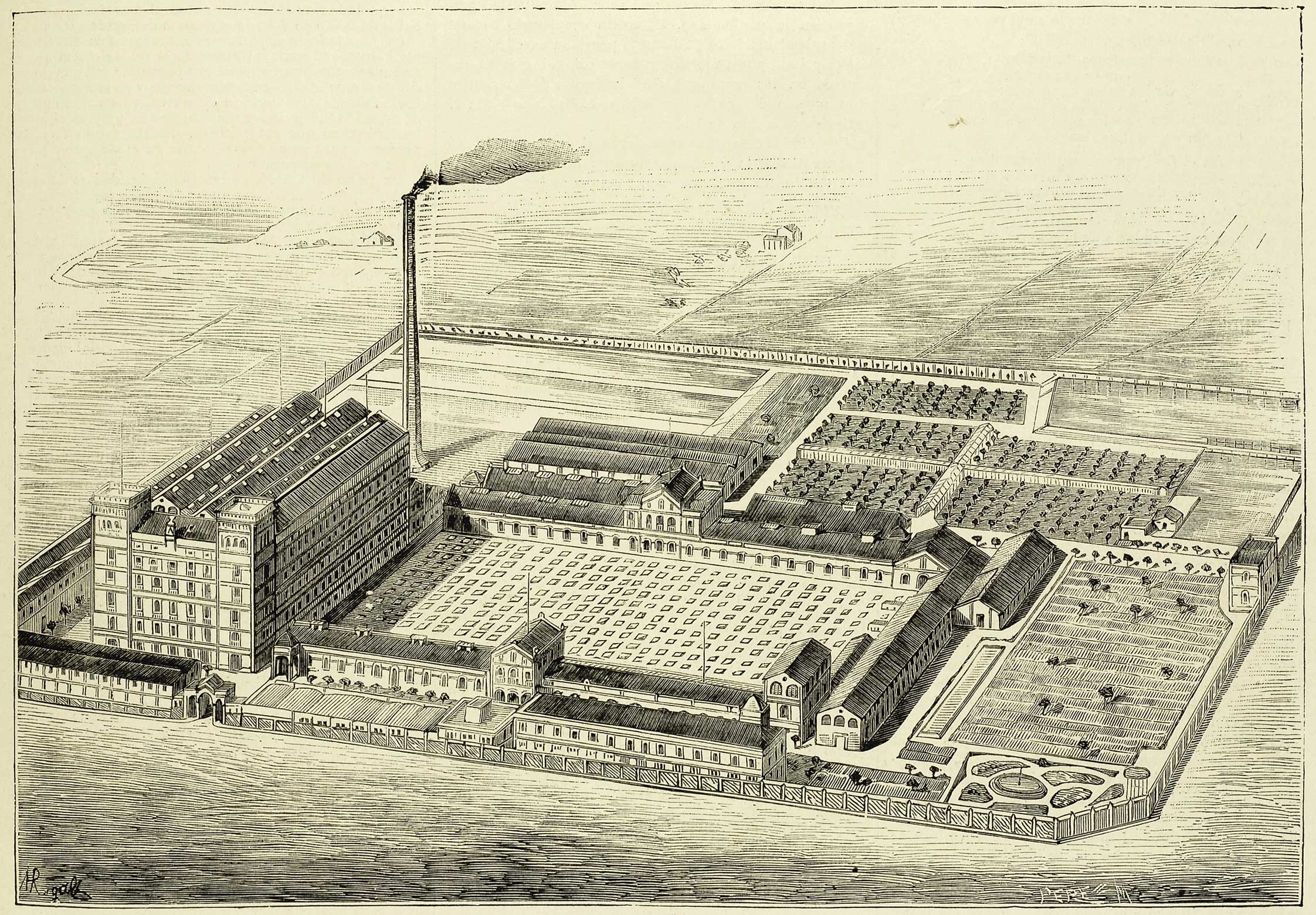 Gravat d’Agustí Rigalt i Cortiella, de 1878, de la fàbrica Batlló al carrer Urgell de Barcelona / Diputació de Barcelona