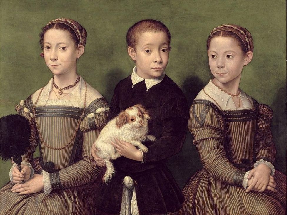 Tres nens amb un gos, 1570:1590 Tres nens amb un gos, 1570:1590