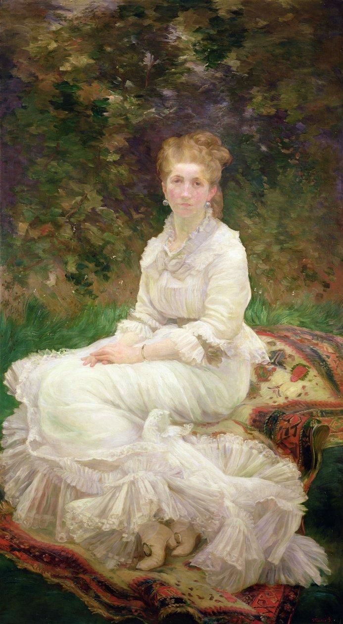 La dama de blanc, 1880 - Marie Bracquemond La dama de blanc, 1880 - Marie Bracquemond