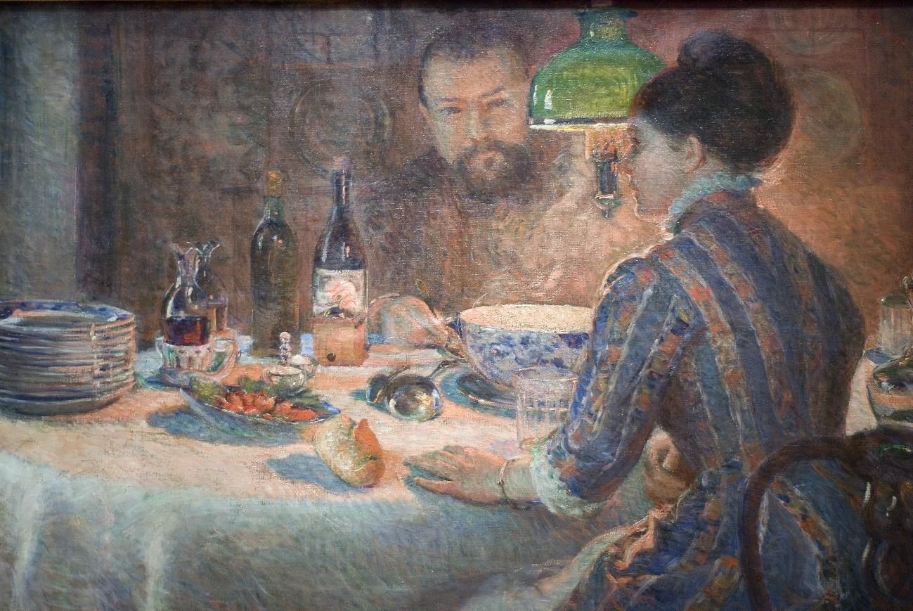 "Sota la làmpada", 1887 - Marie Bracquemond