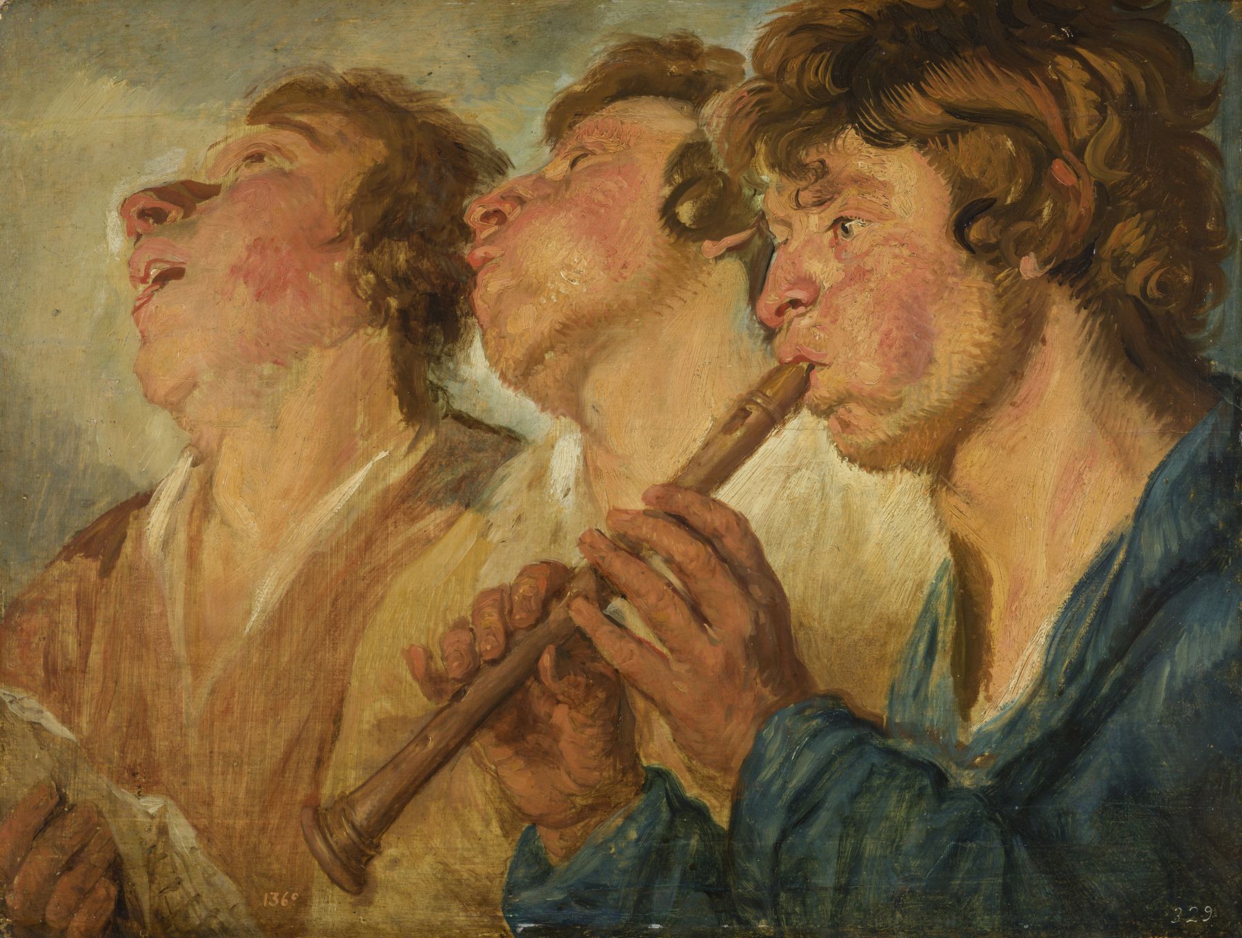 Jacques Jordaens, «Tres músics ambulants», 1645-50. Oli sobre taula. © Museo Nacional del Prado. Arxiu Fotogràfic