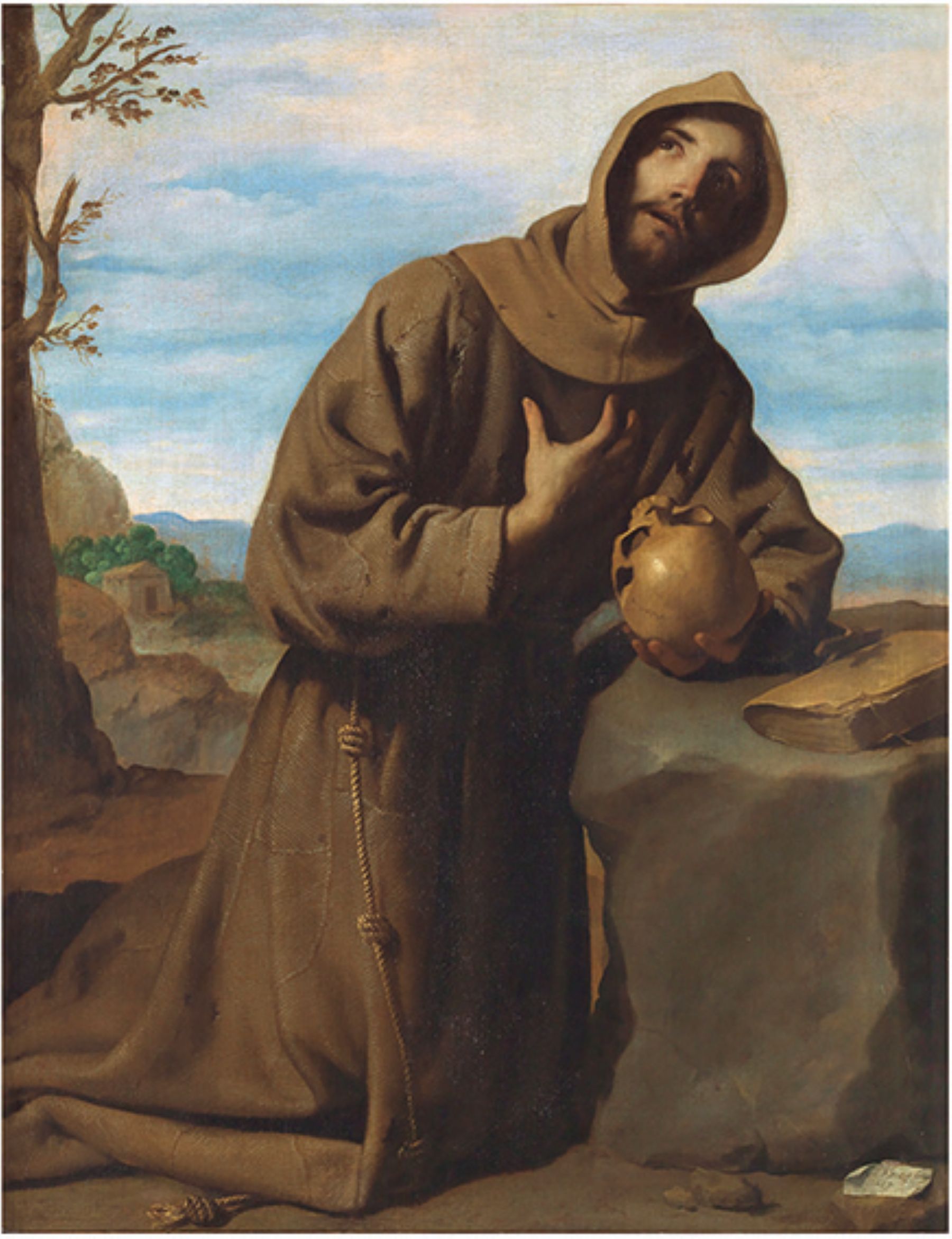"Sant Francesc en oració", de Zurbarán, Museo del Prado.