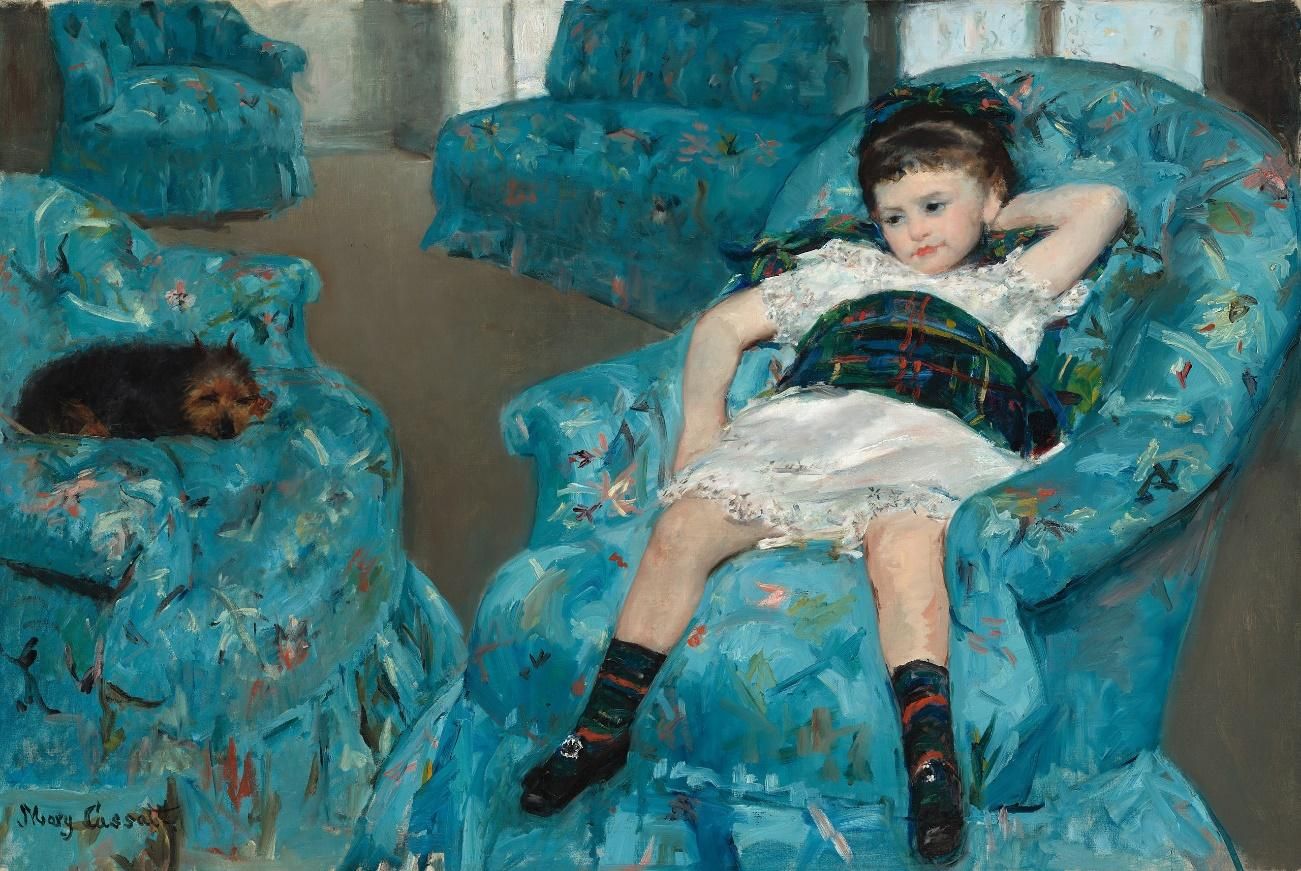 Nena en una butaca blava, 1878 -- Mary Cassatt Nena en una butaca blava, 1878 -- Mary Cassatt