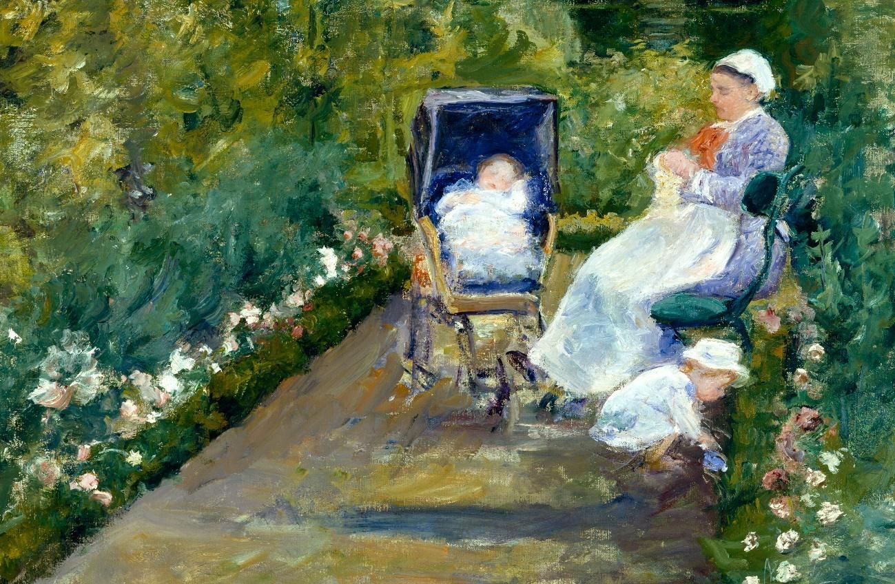 Nens en un jardí (la mainadera), 1878 -- Mary Cassatt Nens en un jardí (la mainadera), 1878 -- Mary Cassatt