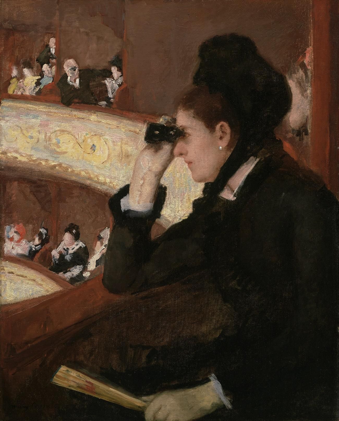 A la llotja (Dona de negre a l’òpera), 1878 -- Mary Cassatt A la llotja (Dona de negre a l’òpera), 1878 -- Mary Cassatt
