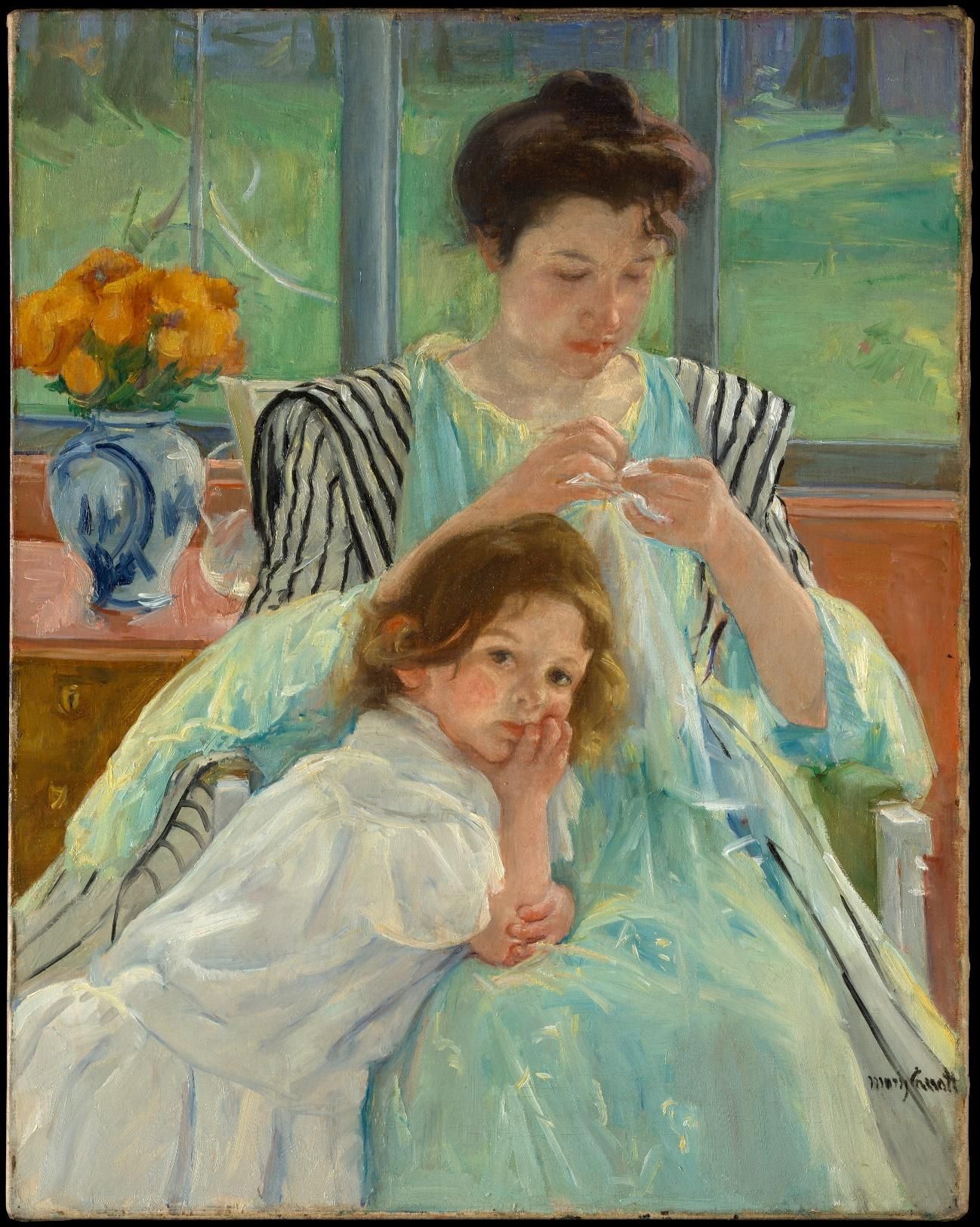 Mare jove cosint, 1900 -- Mary Cassatt Mare jove cosint, 1900 -- Mary Cassatt