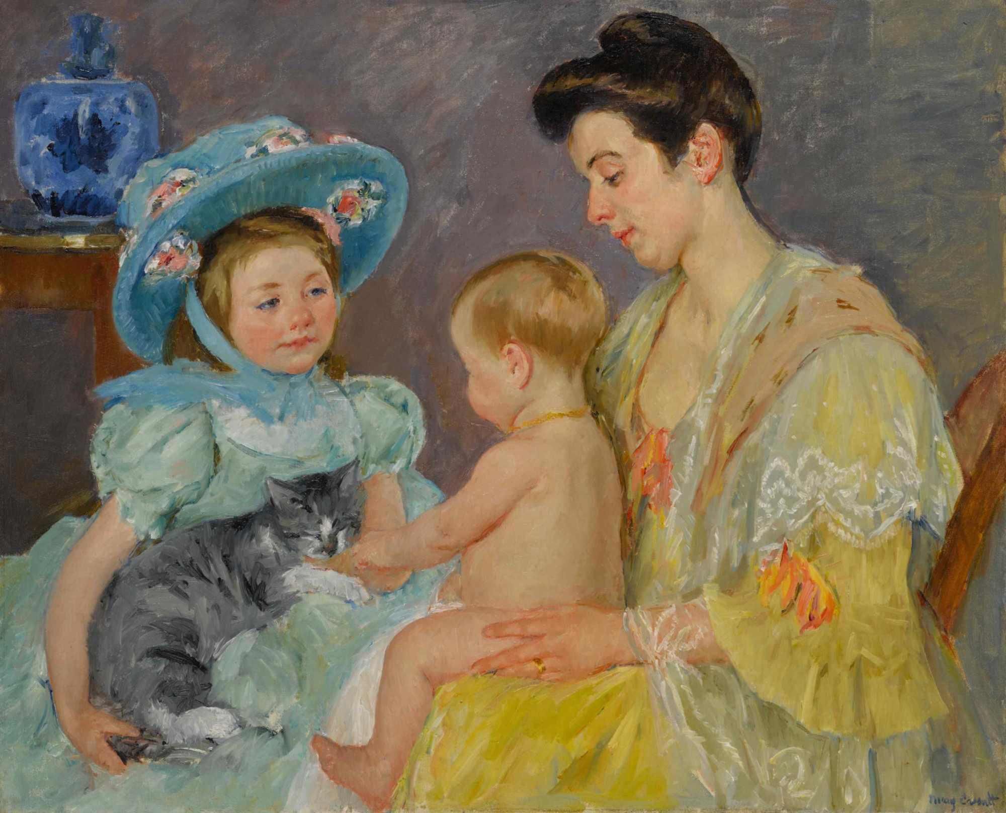 Nen jugant amb un gat, 1907/1908 -- Mary Cassatt Nen jugant amb un gat, 1907/1908 -- Mary Cassatt