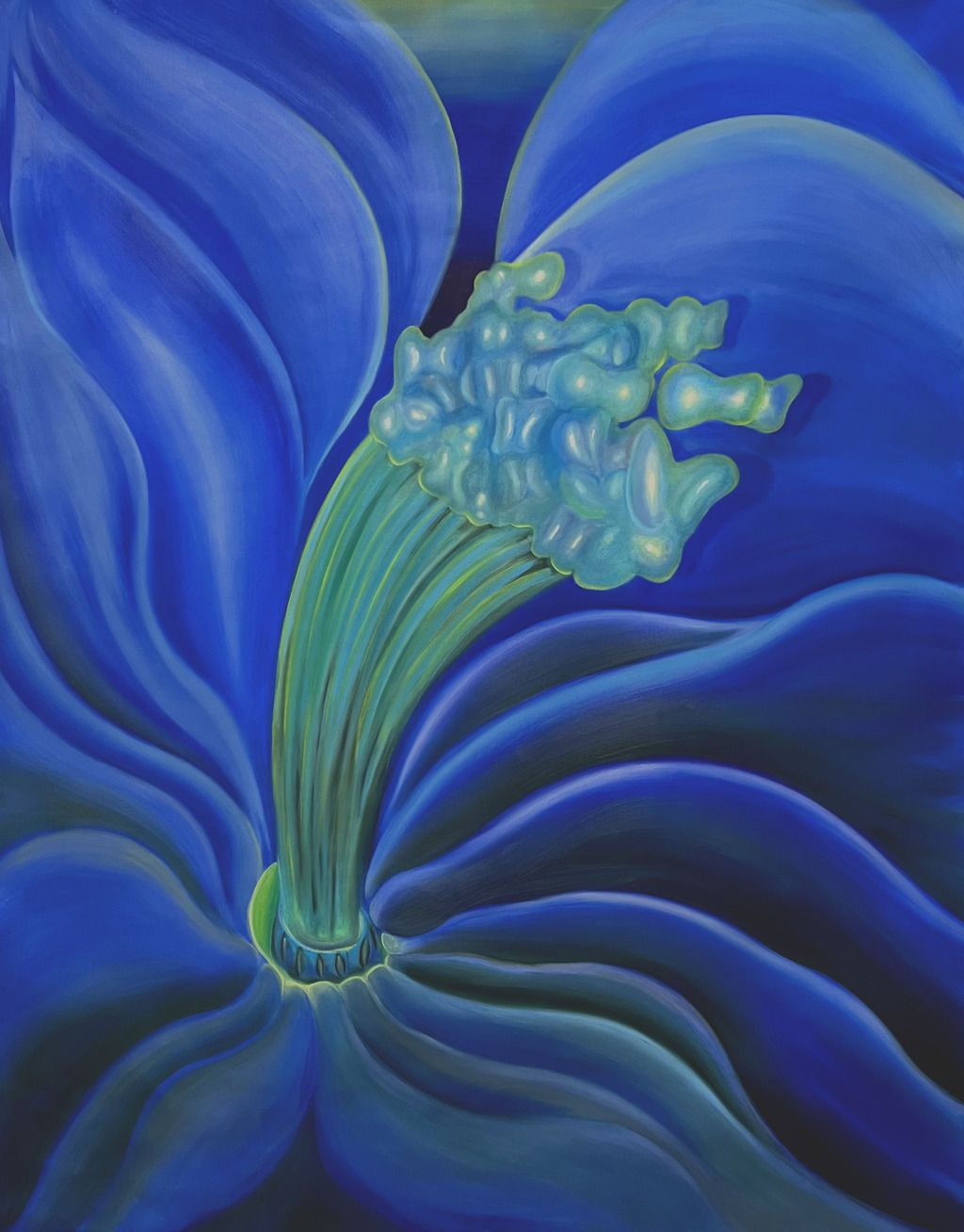 "Nocturnes", 2025, de Sara Bonache Ríos (Vilanova i la Geltrú, 1991). Oli sobre lli 180 x 140 cm