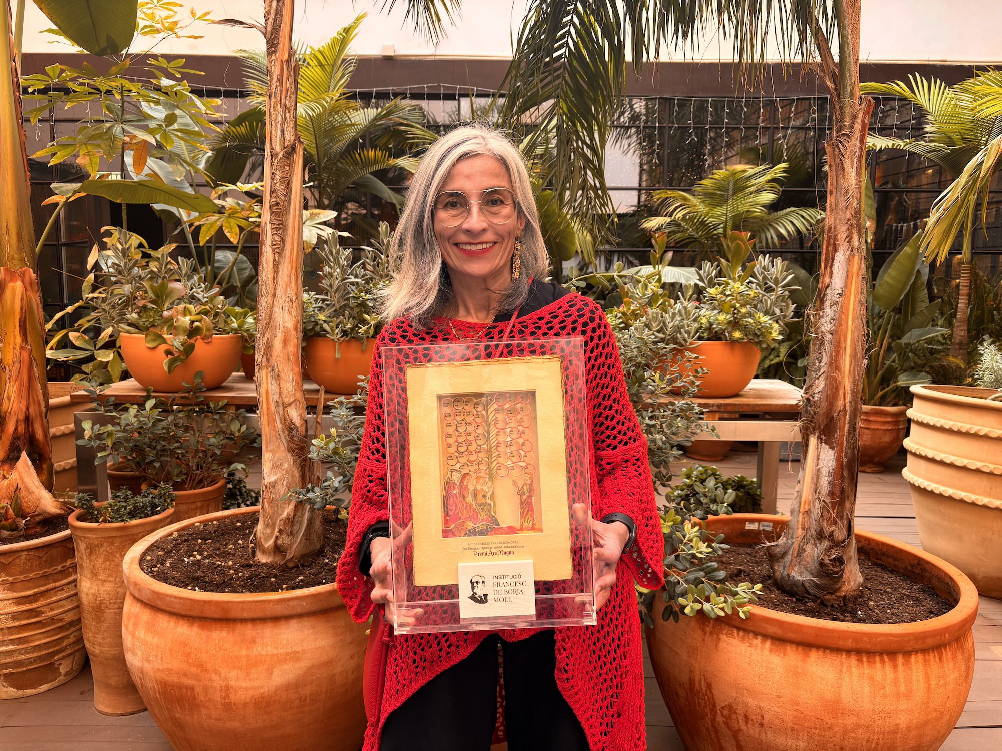 Eva Piquer a Palma, amb el premi Ars Magna