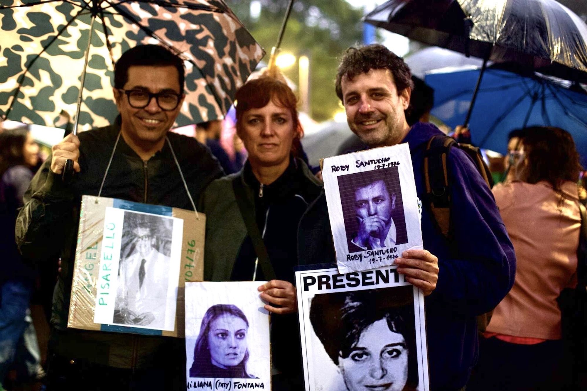 Gerardo Pisarello, Nati Fontana i Mario Santucho a Buenos Aires el 24 de març del 2025.