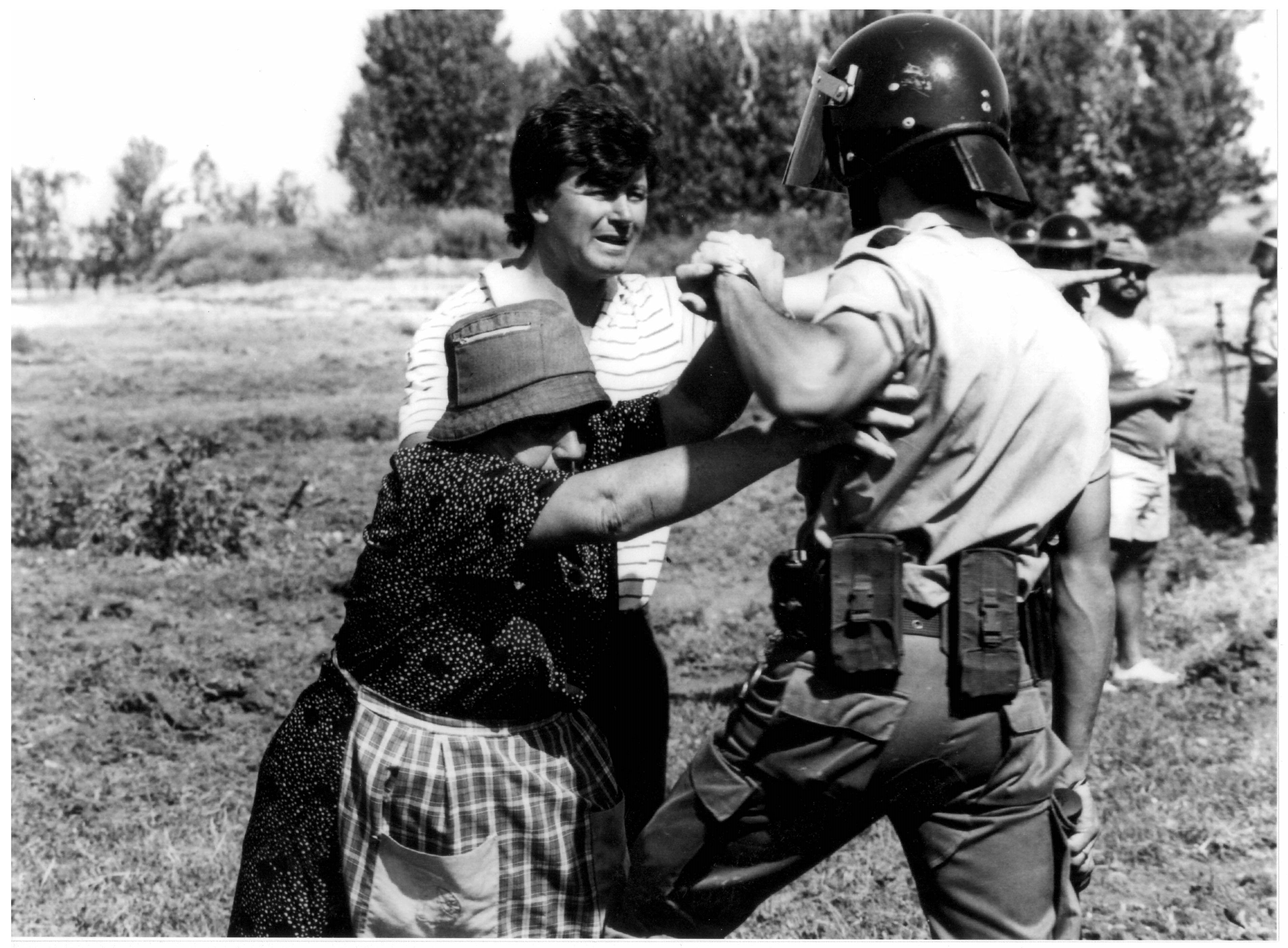 Esther Remacha. "Lluitadores per la terra", 1990. Col·lecció Morera. Dipòsit de la Generalitat de Catalunya. Col·lecció Nacional de Footgrafia, 2022