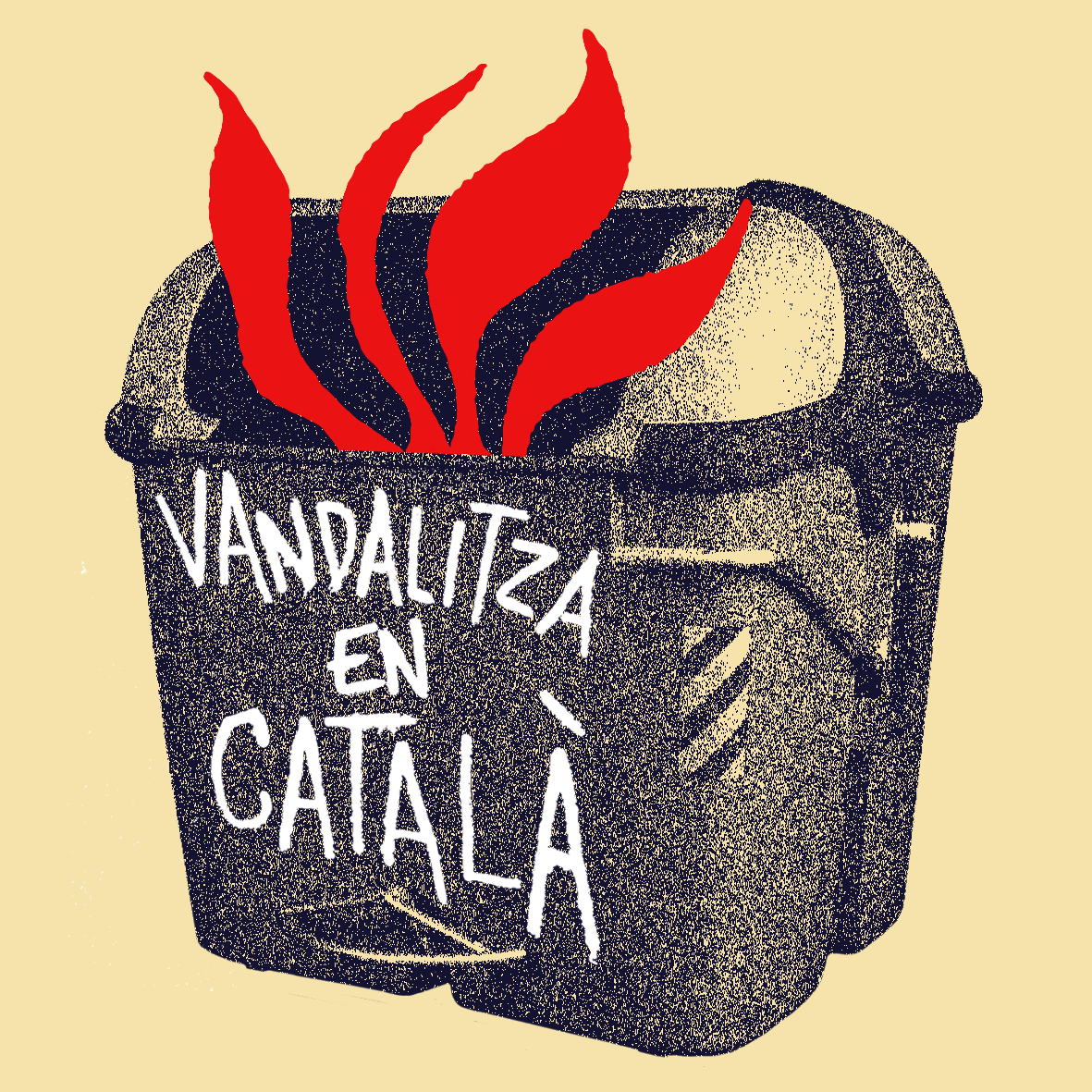 Vandalitza en català, un adhesiu d'undesgraciat Vandalitza en català, un adhesiu d'undesgraciat