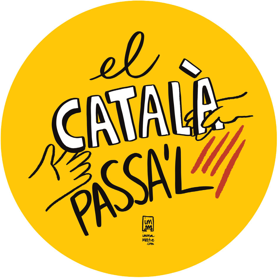 El català, passa'l, un adhesiu d'Imma Mestre El català, passa'l, un adhesiu d'Imma Mestre