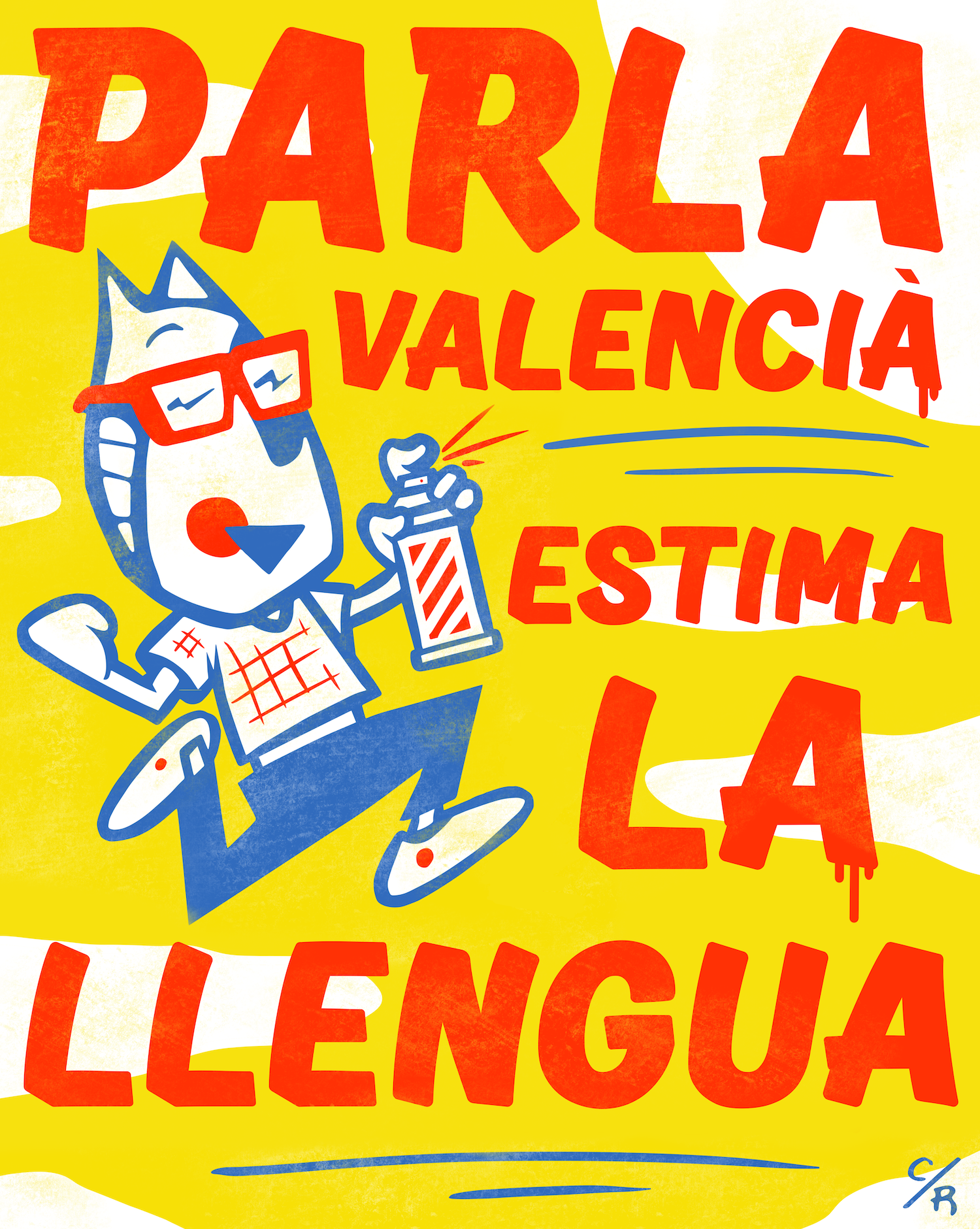 Parla valencià, un adhesiu de Cesc Roca Parla valencià, un adhesiu de Cesc Roca
