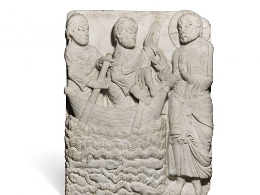 Mestre de Cabestany. Aparició de Jesús als seus deixebles al mar, segon terç del segle XII. Museu Frederic Marès. ©Foto ArtWorkPhoto.eu