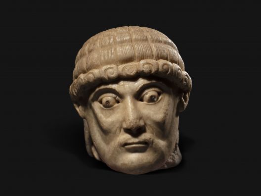 Mestre de Cabestany. Cap de sant Pere, c. 1160 1170. Museu del Castell de Peralada