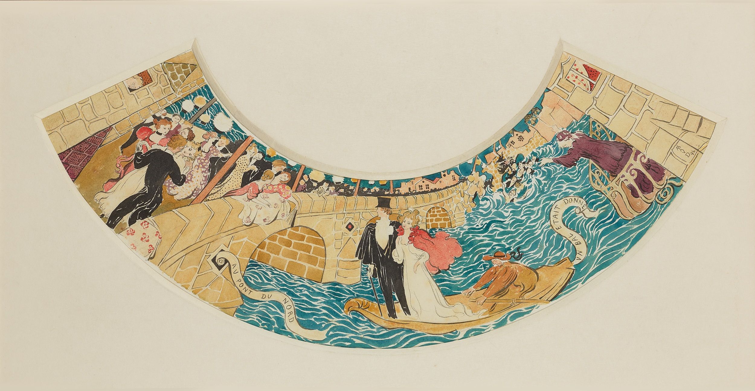 Maurice Denis · Au pont du Nord un bal était donné (projecte de pantalla de llum), 1894 Maurice Denis · Au pont du Nord un bal était donné (projecte de pantalla de llum), 1894