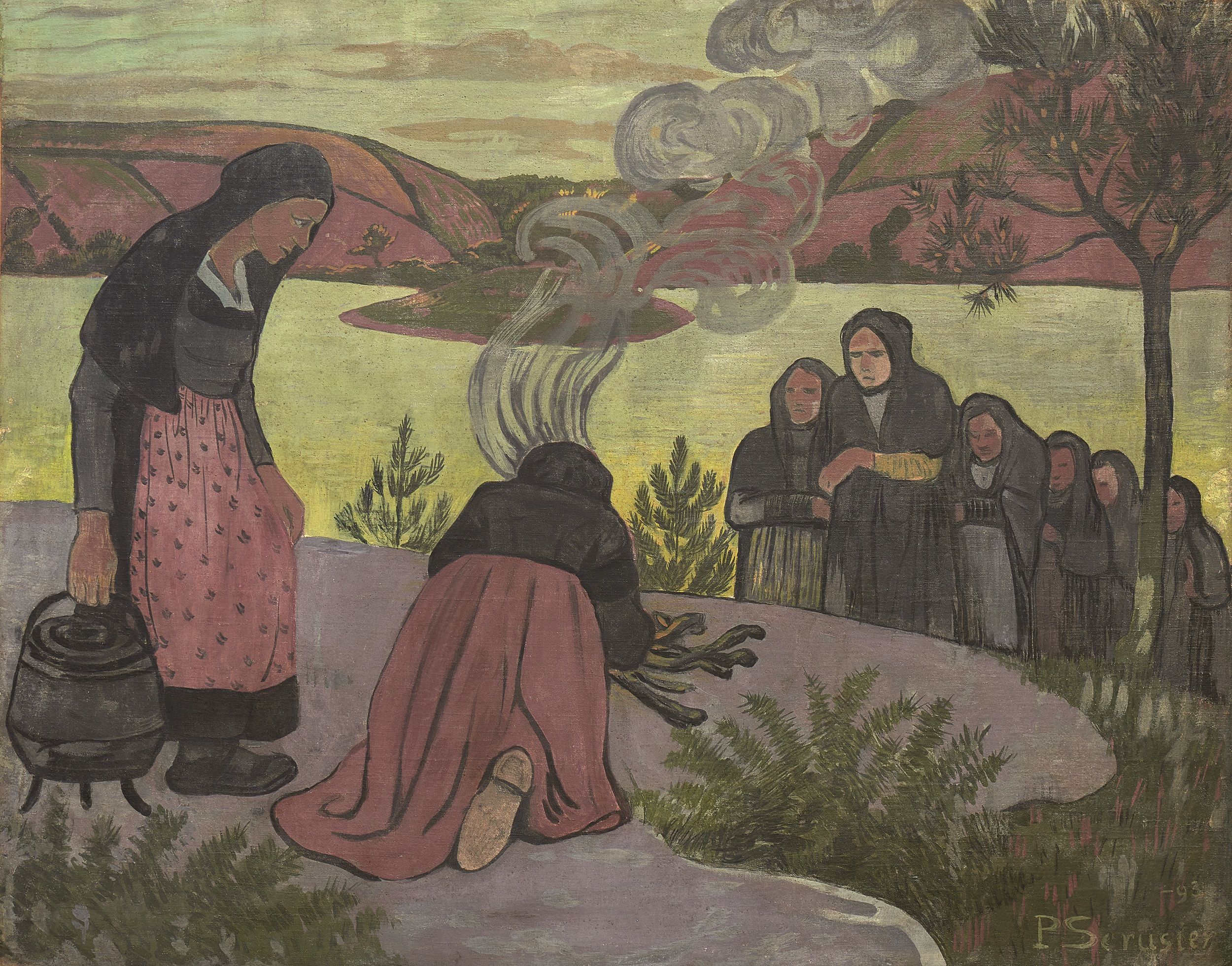 Paul Sérusier · Le feu dehors, o Les Mammau, 1893 Paul Sérusier · Le feu dehors, o Les Mammau, 1893