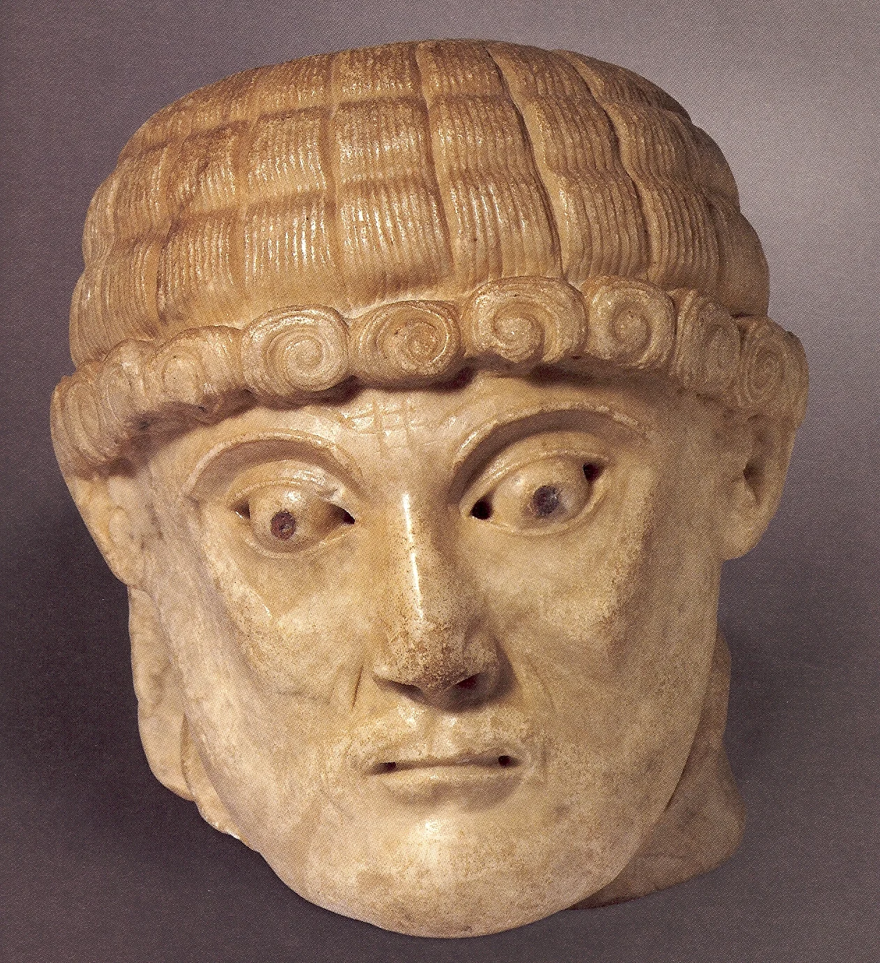 Mestre de Cabestany. Cap de sant Pere, c. 1160 1170. Museu del Castell de Peralada