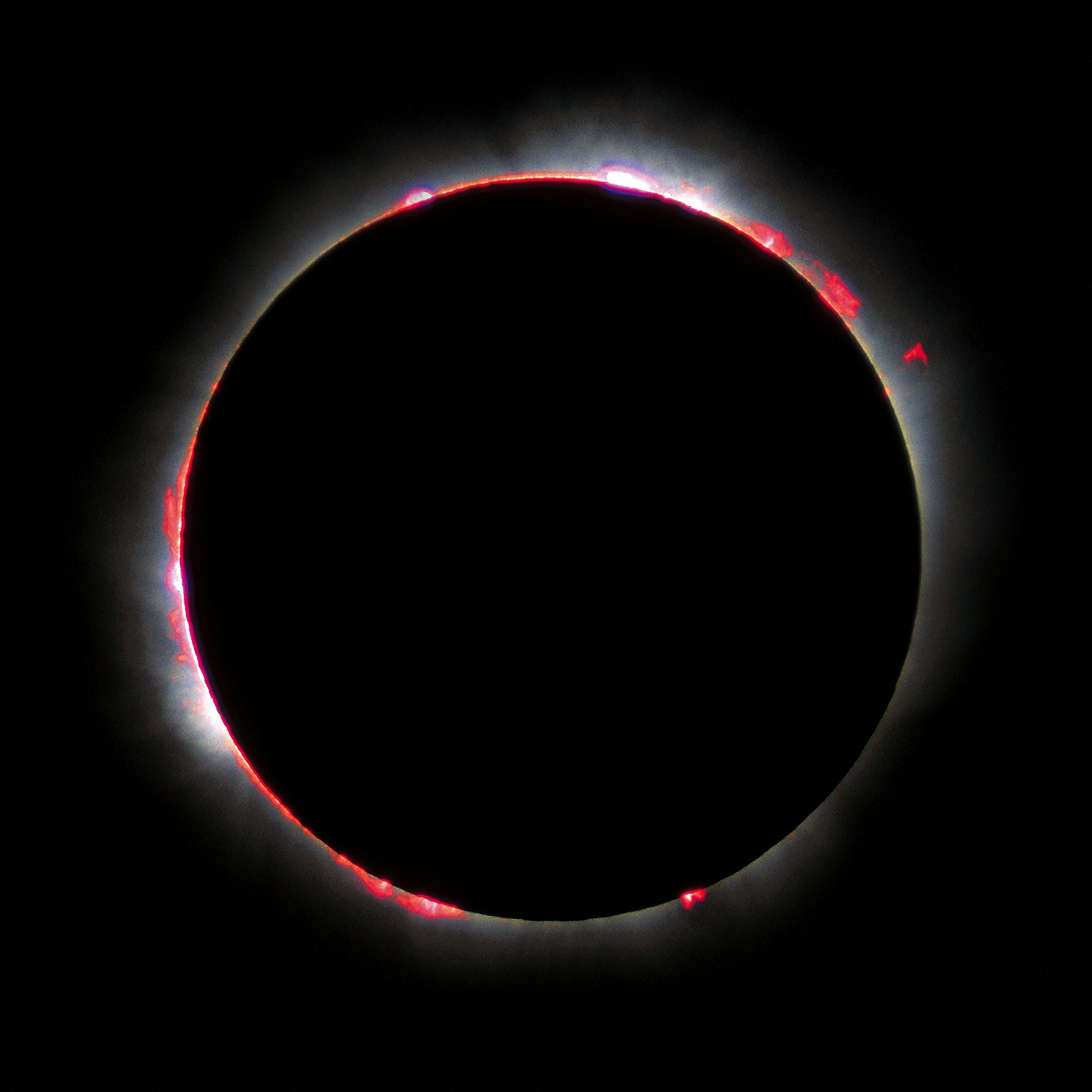 Fotografia de la corona solar durant l'eclipsi solar total a França, 1999