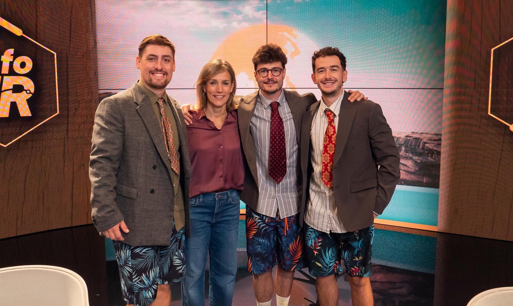 Miki Nuñez i The Tyets amb Raquel Sans a la gravació del videoclip